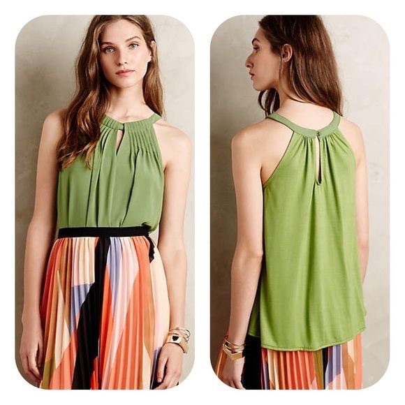 Anthropologie Tops - Anthropologie Sunday in Brooklyn Green Tank Medium